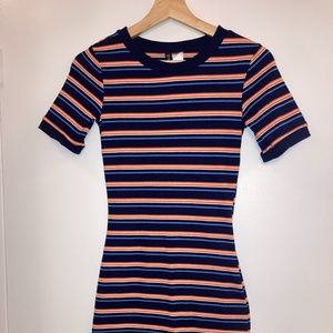 Striped Knit Bodycon Dress